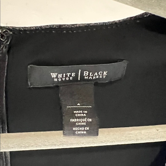 White House Black Market Charcoal Long Sleeve Dress - Picture 11 of 11